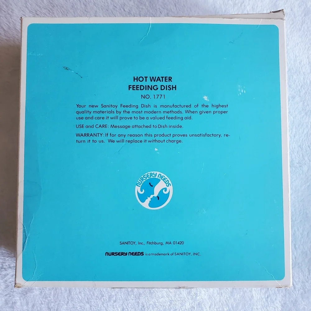 Vintage Raggedy Ann & Andy Nursery Needs Hot Water Feeding Dish W/ Box 1978